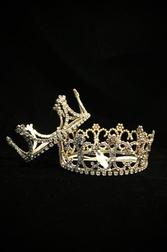 Vintage rhinestone tiara crowns