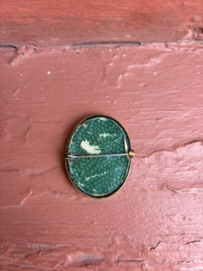 antique tiny portrait frame pin military photo