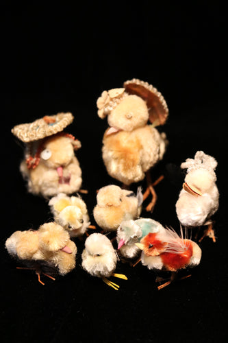 Vintage chenille chick lot