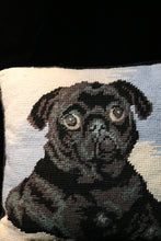 Load image into Gallery viewer, The cutest needlepoint pug pillow