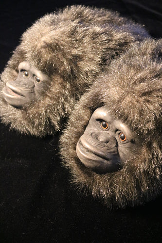 90s gorilla plush slippers