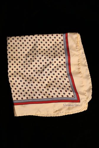 CHRISTIAN DIOR classic silk pattern square scarf
