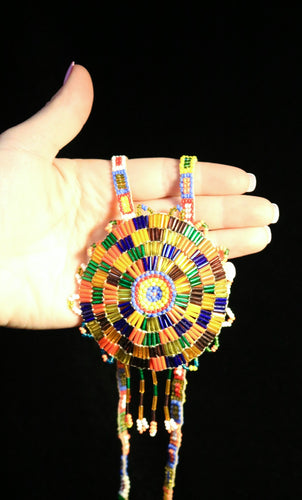 Indigenous beaded statement necklace